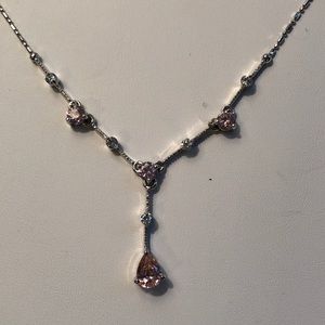 Pink crystal necklace
